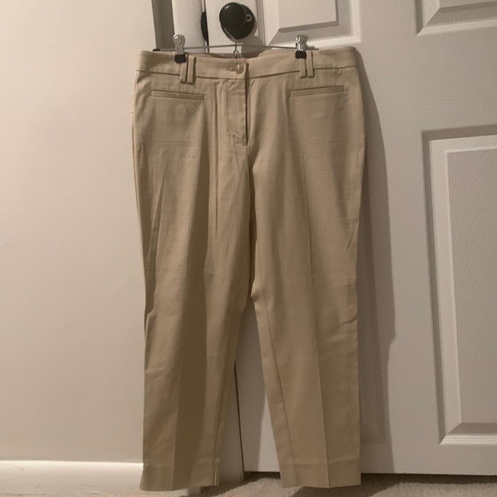 Ann Taylor skinny ankle pant beige size 8p